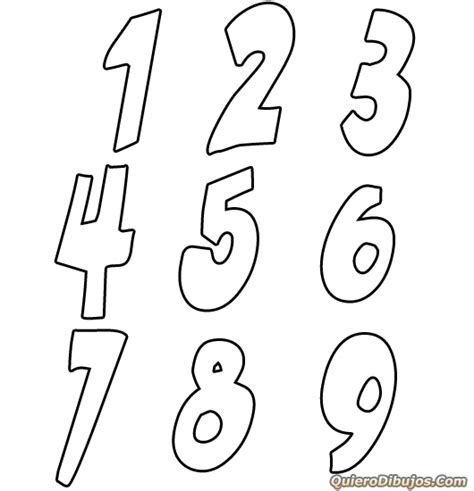 Dibujos de números para colorear | Colorear imágenes