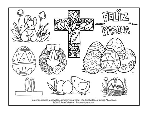 Dibujos de pascua de resurrección para imprimir y colorear