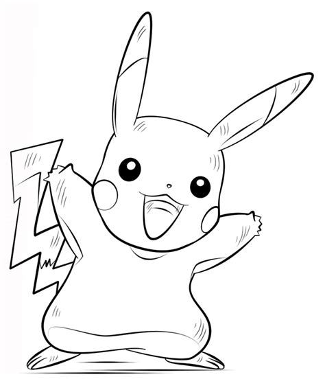 Dibujos de Pikachu para colorear e imprimir gratis