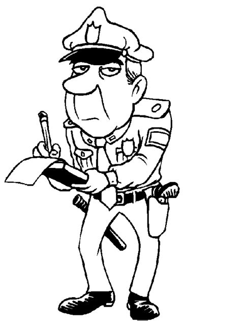 Dibujos de Policía para pintar y colorear gratis Aprende ...