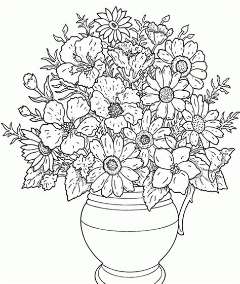 Dibujos de ramo de flores para pintar   Dibujos para ...
