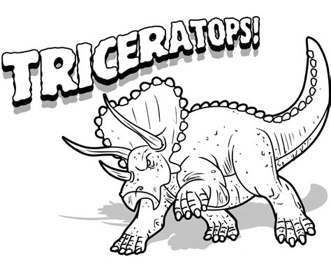 Dibujos de Triceratops Dinosaurio para Colorear, Pintar e ...