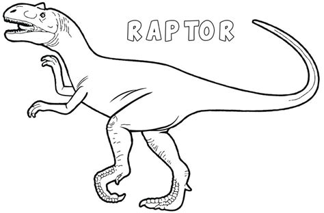 Dibujos de Velociraptor Dinosaurio para Colorear, Pintar e Imprimir ...