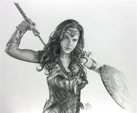 Dibujos de Wonder Woman a Lápiz | La Mujer Maravilla