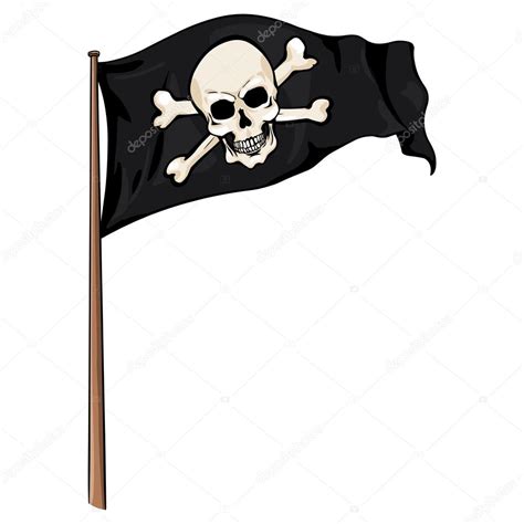 Dibujos: dibujo bandera pirata | bandera pirata — Vector ...