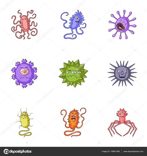 Dibujos: dibujo de bacterias perjudiciales | Un conjunto de imágenes ...