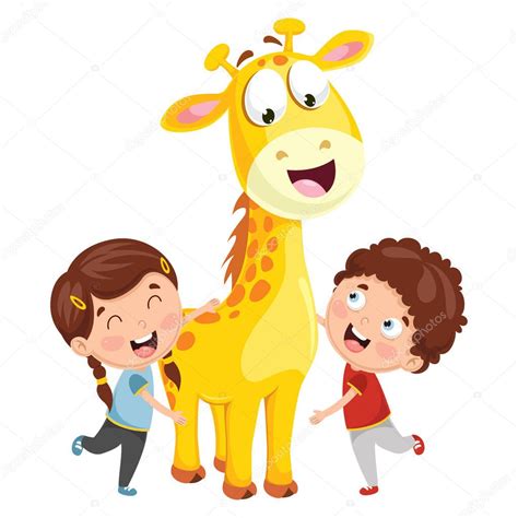 Dibujos: dibujo infantil de jirafa | Vector Ilustración ...