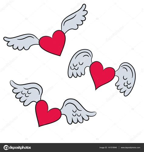 Dibujos: diseños de corazones con alas | Corazones con ...