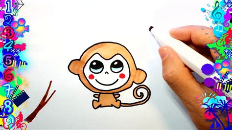 Dibujos faciles para niños Mono | Dibujo fácil de un mono paso a paso ...