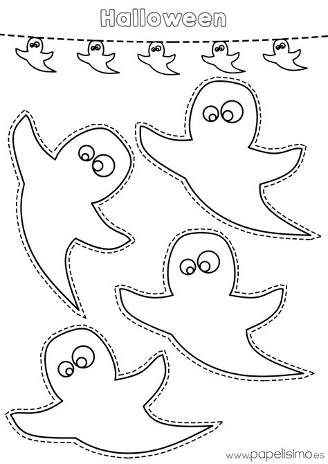 Dibujos fantasmas de Halloween para imprimir … | Fantasmas ...