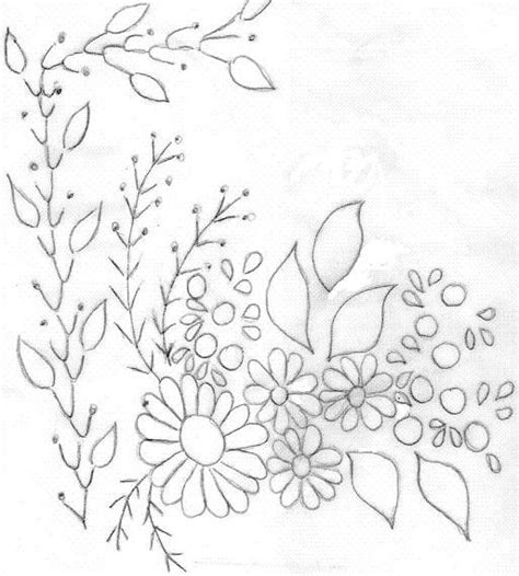 Dibujos florales para bordar | Patrones de bordado, Bordado mexicano ...