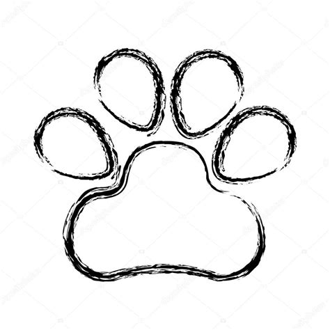 Dibujos: huella de perro | icono aislado de huella de ...
