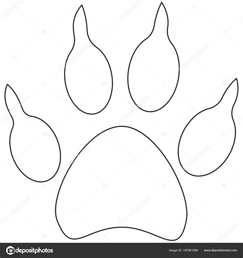 Dibujos: huella de perro para colorear | Cartel de icono ...