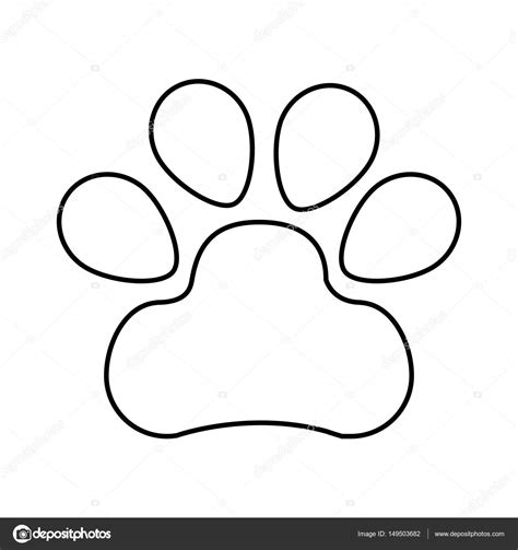 Dibujos: huellita de perro | icono aislado de huella de ...