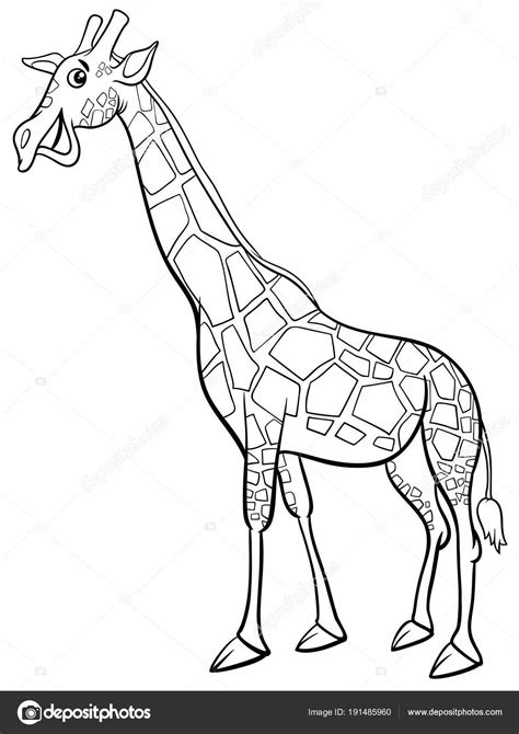 Dibujos: jirafa en blanco y negro para colorear | dibujos ...