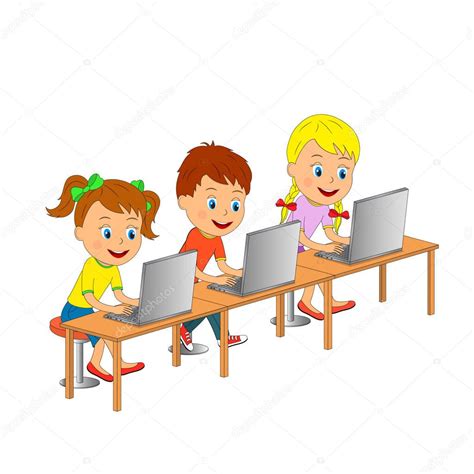 Dibujos: ordenadores para niños | niño y las niñas están ...