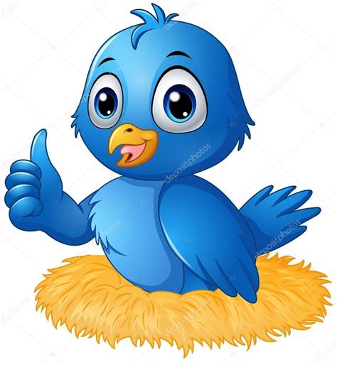 Dibujos: pajaro azul animados | Dibujos animados lindo pájaro azul ...