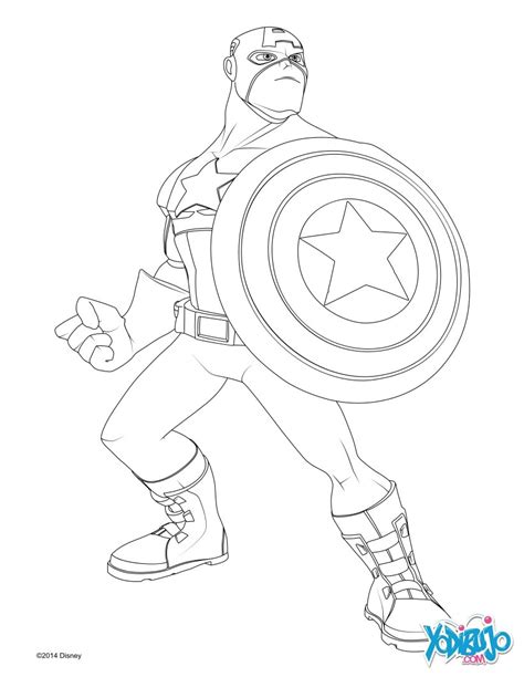 Dibujos para colorear capitán américa   es.hellokids.com