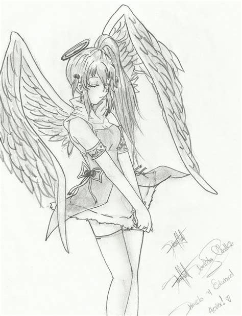 Dibujos para colorear de chicas Animé y del ángel Animé ...