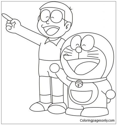 Dibujos Para Colorear De Doraemon Y Nobita