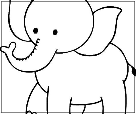 dibujos para colorear de elefantes faciles  Biblioteca de ...