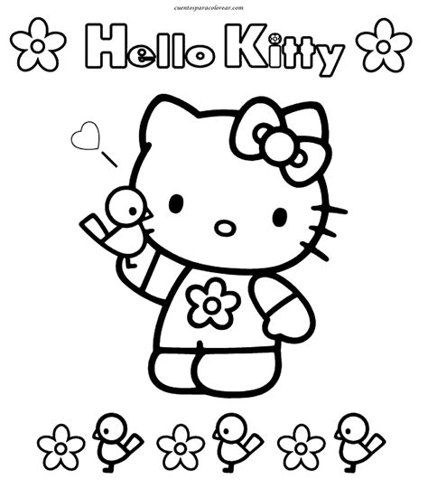 Dibujos para colorear Hello Kitty