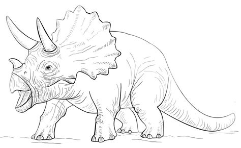 Dibujos para colorear: Triceratops imprimible, gratis ...