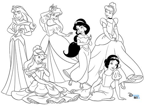 dibujos para imprimir y colorear de princesas   GizTab