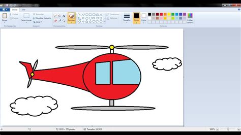 Dibujos para niños: Cómo dibujar un Helicoptero con Paint ...