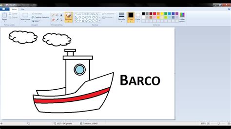 Dibujos para niños con Paint: Cómo dibujar un Barco   YouTube