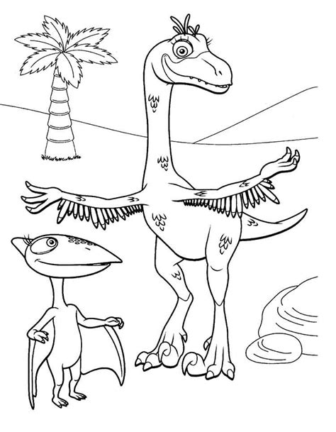 Dibujos para niños de Dinotren para pintar