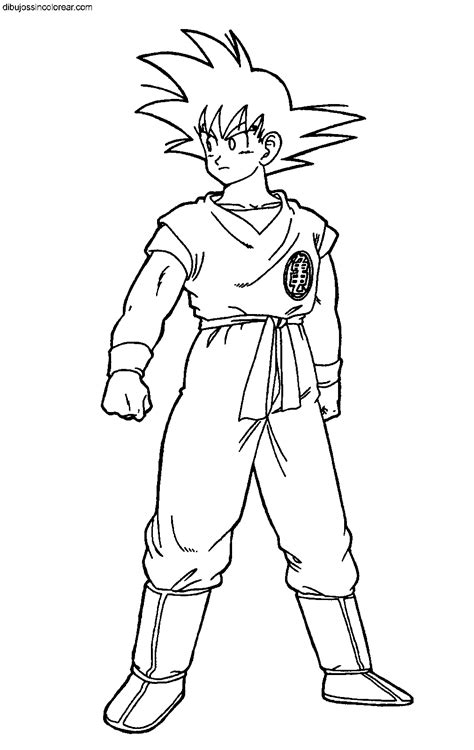 Dibujos Sin Colorear: Dibujos de Goku  Dragonball Z  para ...