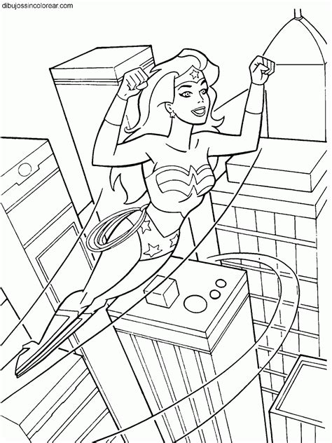 Dibujos Sin Colorear: Dibujos de la Mujer Maravilla  Wonderwoman  para ...
