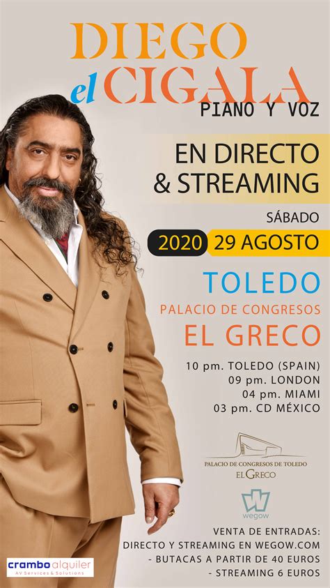 Diego El Cigala anuncia un concierto mixto en Toledo ...