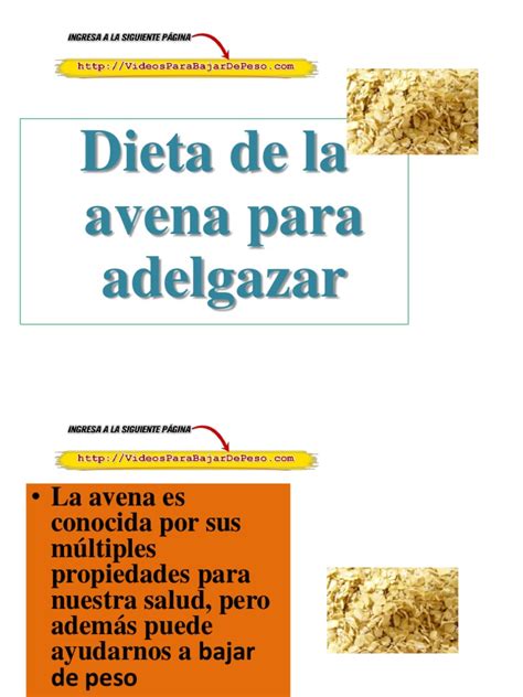 Dieta de La Avena Para Adelgazar | Dieta | Leche