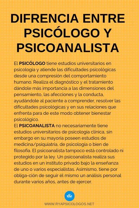 Diferencia entre psicólogo y psicoanalista: #psicólogo #psicoanalista ...