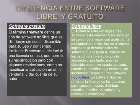 Diferencia entre software libre y gratuito