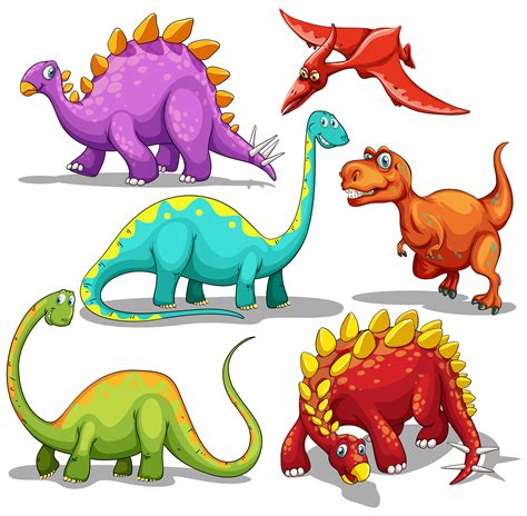 Different type of dinosaurs   Download Free Vectors ...