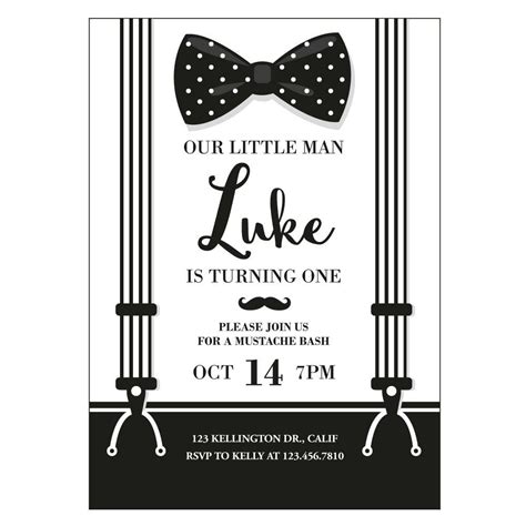 DIGITAL FILE Mustache Invite, Mustache Invitation ...