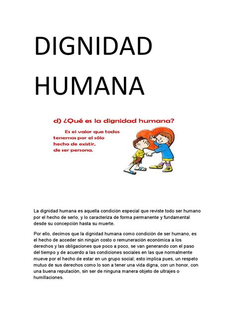 Dignidad humana by gloria   Issuu