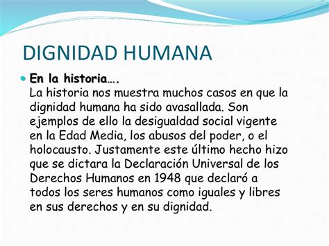 DIGNIDAD HUMANA