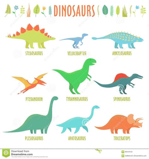 Dinosaur, Dinosaur illustration, Dinosaur types