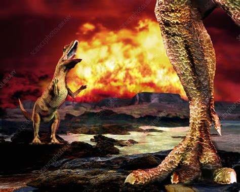 Dinosaur extinction   Stock Image   E446/0466   Science ...