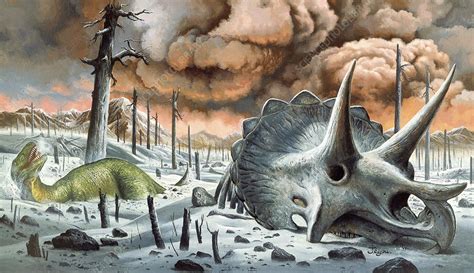 Dinosaur extinction   Stock Image   E446/0585   Science ...