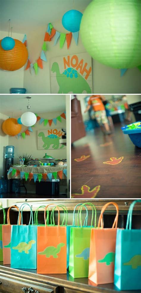 Dinosaur themed birthday party...I like it as a baby shower ...
