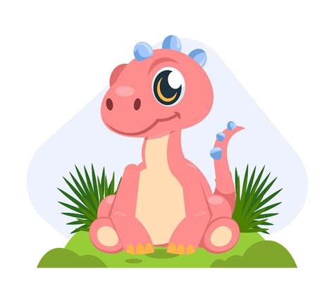 Dinosaurio bebé de dibujos animados ilustrado | Vector Gratis