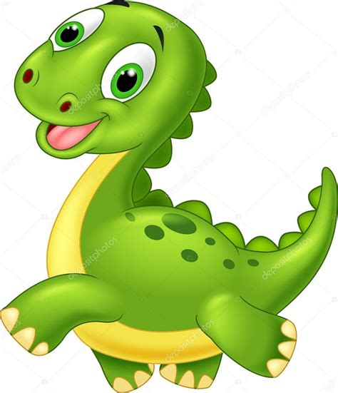 Dinosaurio feliz de dibujos animados — Vector de stock #76881477