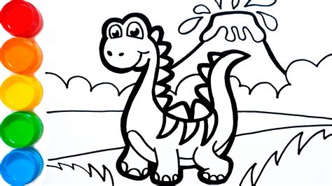 Dinosaurio Para Colorear Kawaii Dibujos De Dinosaurios ...