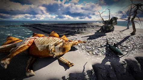 Dinosaurios Muertos En La Isla Imagen de archivo   Imagen de fallezca ...