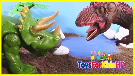 Dinosaurios para niños Gigantosaurio v/s Triceratops ...